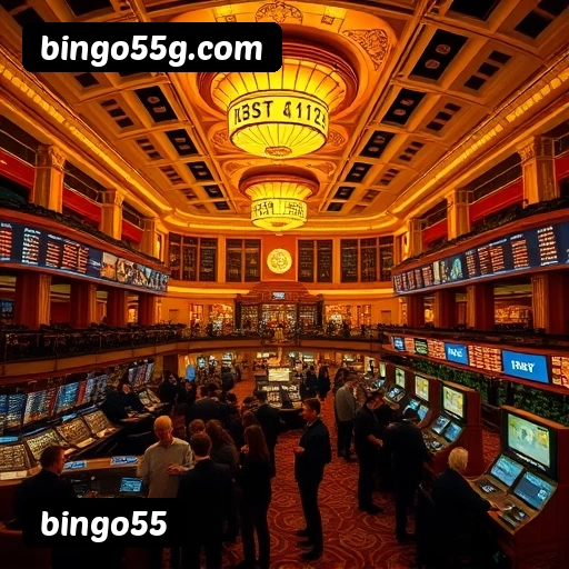 Plataforma bingo55 mostrando interface moderna, jogos certificados e recursos de segurança licenciados